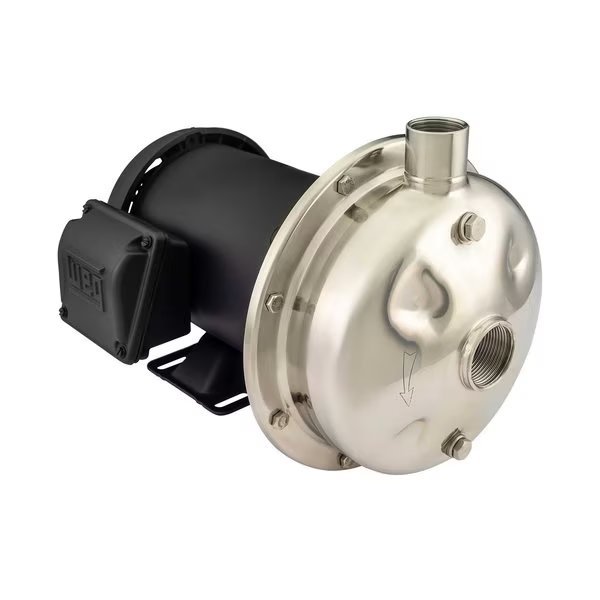 Stainless Steel Pump, Silicon Carbide/Silicon Carbide/Viton Seal, 5 HP, TEFC Motor, BEP = 50 gpm, American Stainless Pumps, Mfr#: D3701085T3F